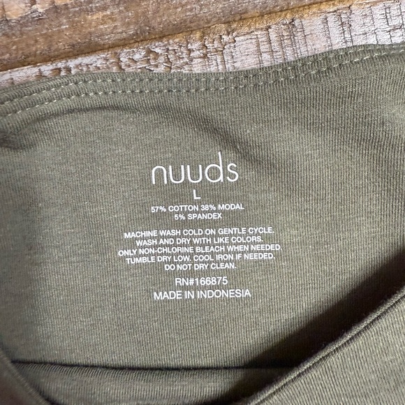 Nuuds Olive Green crewneck tank Bodysuit - Picture 4 of 6